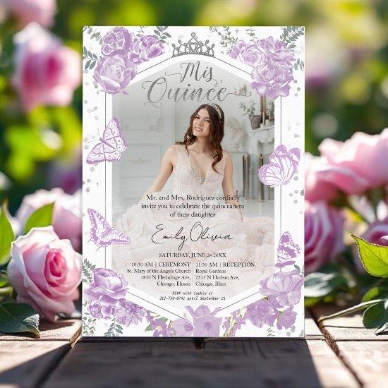 Quinceanera Photo  Lavender Floral