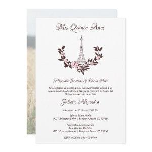 Quinceañera Photo Red Classic Chic Paris Eiffel