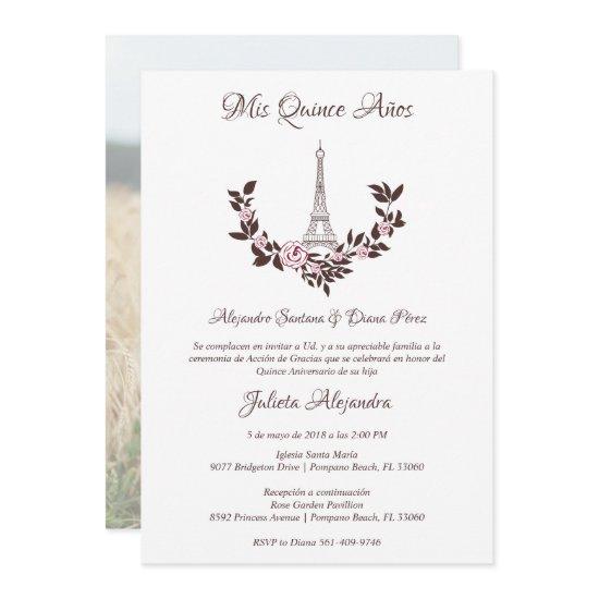 Quinceañera Photo Red Classic Chic Paris Eiffel