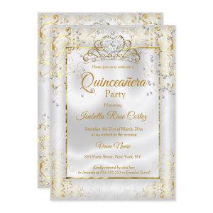 Quinceanera photo White Gold Tiara Diamond Heart