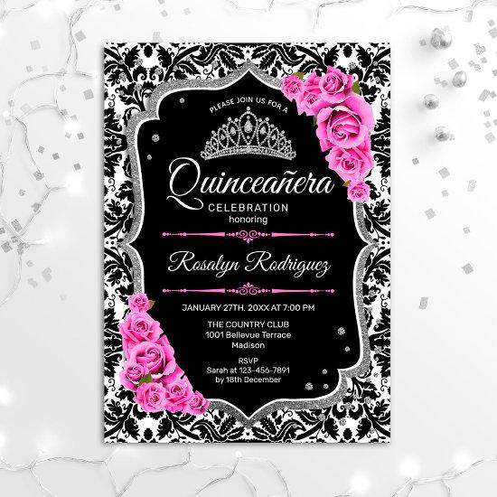 Quinceanera - Pink Black Silver