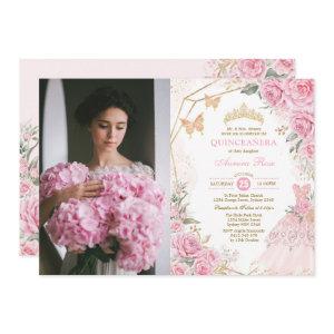 Quinceañera Pink Blush Roses Princess Mis Quince