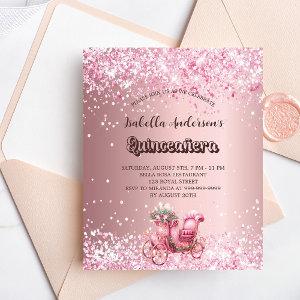 Quinceanera pink carriage budget