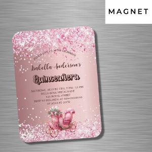 Quinceanera pink carriage luxury  magnet