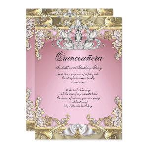 Quinceanera Pink Gold 15th Birthday Party