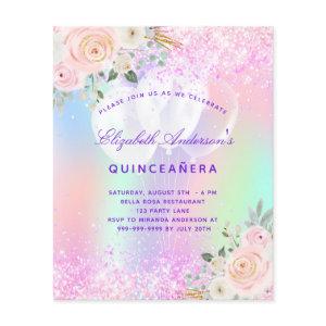 Quinceanera pink purple floral balloon