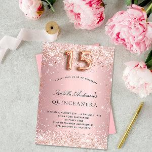 Quinceanera pink rose gold