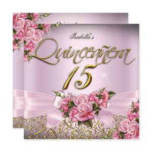 Quinceanera Pink Roses 15th Birthday Party