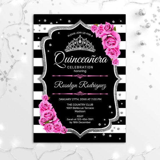 Quinceanera - Pink Silver Black