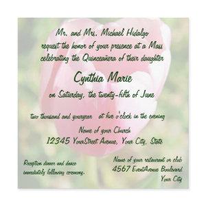 Quinceanera Pink Tulip 15th Birthday