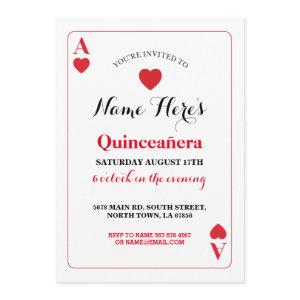 Quinceanera Playing Card Ace Vegas Birthday Party