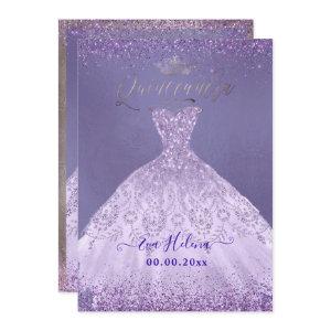 Quinceañera, Princess Dusty Purple Glitter Gown