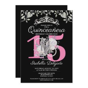 Quinceanera Princess Pink Black 15th Birthday