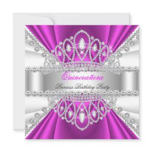Quinceanera Princess Pink White Diamond Tiara