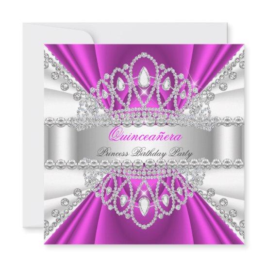 Quinceanera Princess Pink White Diamond Tiara