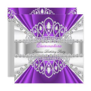 Quinceanera Princess Purple White Diamond Tiara