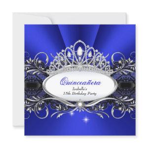 QUINCEANERA Princess Royal Blue Diamond Tiara lace