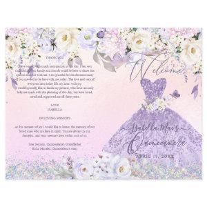 Quinceanera Program H2 Dusty Lilac Purple Gown