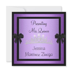 Quinceanera Purple Black Jewel Tiara Formal 1