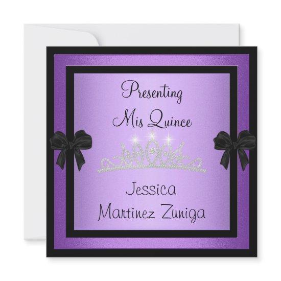 Quinceanera Purple Black Jewel Tiara Formal 1