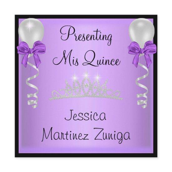 Quinceanera Purple Black Silver Jewel Tiara