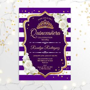 Quinceanera - Purple Gold White