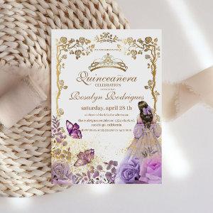 Quinceanera Purple Gold White