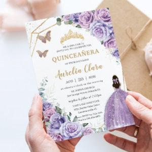 Quinceañera Purple Lavender Lilac Floral Princess