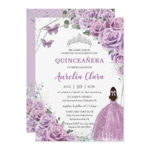 Quinceañera Purple Lilac Floral Princess Birthday