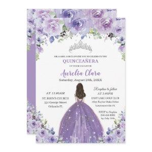 Quinceañera Purple Lilac Floral Princess Birthday