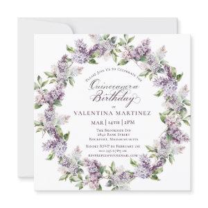 Quinceanera Purple Lilac Spring Flower Square