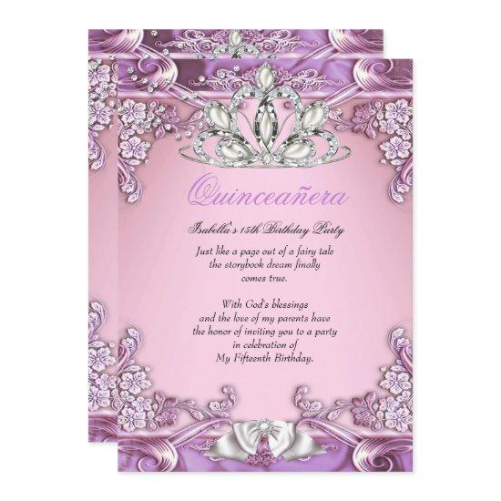Quinceanera Purple Pink 15th Birthday Party