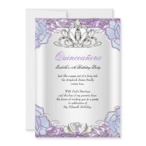 Quinceanera Purple Pink Blue White 15th Birthday