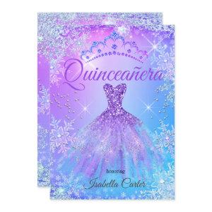 Quinceanera Purple Pink Blue Winter Wonderland 2