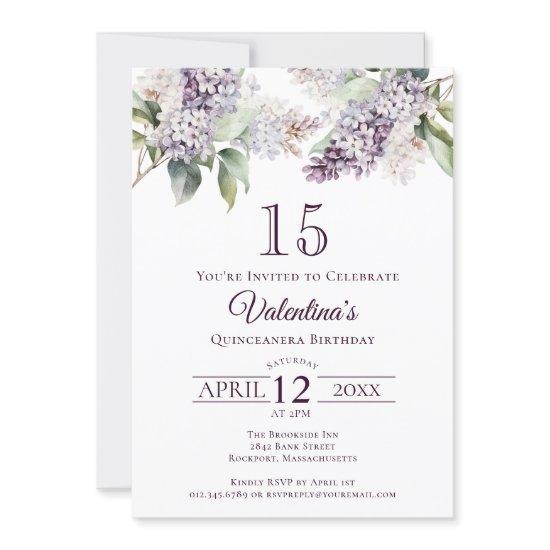 Quinceanera Purple Spring Lilac Flower