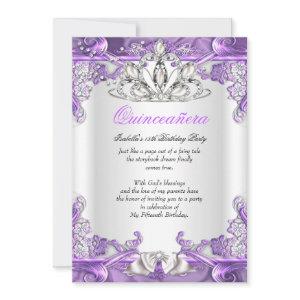 Quinceanera Purple White 15th Birthday Party