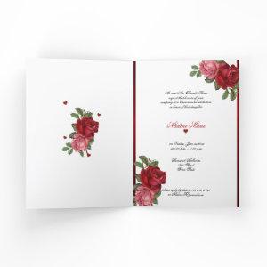 Quinceanera Red Pink Roses Red Satin