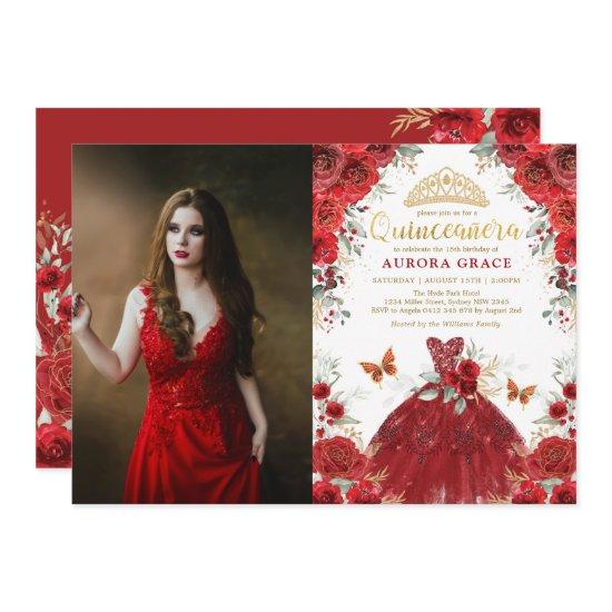 Quinceañera Red Roses Mis Quince 15th Birthday