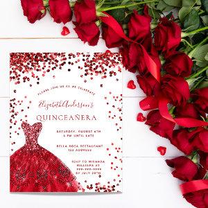 Quinceanera red white dress budget  flyer
