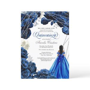 Quinceañera Regal Royal Blue & Silver with Gown