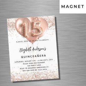 Quinceanera rose gold balloons white luxury magnetic