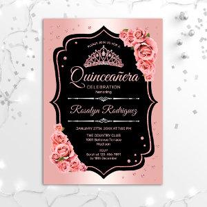 Quinceanera - Rose Gold Black