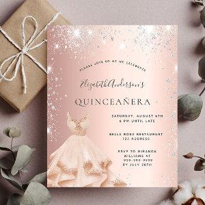 Quinceanera rose gold budget  flyer