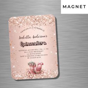 Quinceanera rose gold carriage luxury  magnet