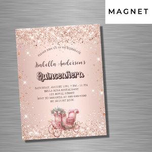 Quinceanera rose gold carriage luxury magnetic