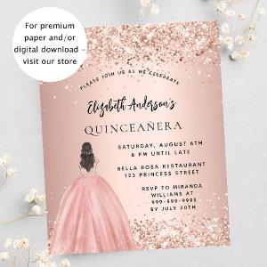 Quinceanera rose gold dress budget  flyer