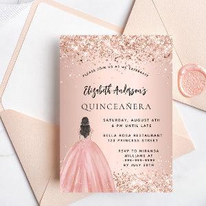 Quinceanera rose gold dress