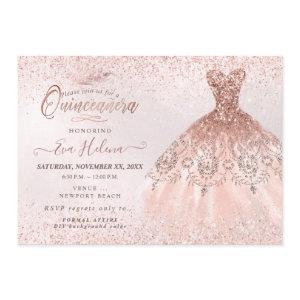 Quinceañera, Rose Gold Glitters Dress