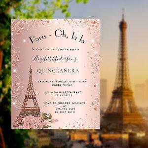 Quinceanera rose gold Paris budget  Flyer