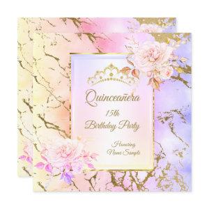 Quinceanera Rose  Purple Pink Gold Birthday Party